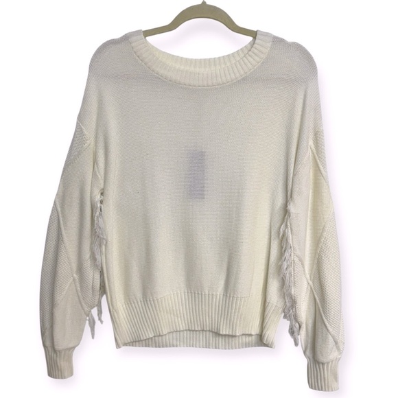 Anthropologie: W5 Women’s Cream Textured Sweater Size L *223 - Picture 3 of 4